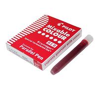 Pilot - Lote de 12 cajas de 6 cartuchos de tinta para bolígrafo Parallel Pen rojo