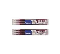 PILOT Lote de 2 paquetes de 3 recambios para roller FRIXION BALL BLS-FR7 punta media burdeos