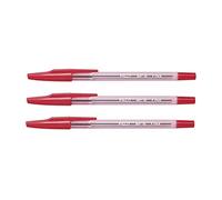 Pilot - Lote de 3 bolígrafos (bp-s-f PTE Fine rojo