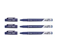 Pilot - Lote de 3 bolígrafos de fieltro Fineliner Frixion borrable azul