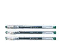 Pilot - Lote de 3 bolígrafos de gel G-1, punto fino, 0,5 mm, trazado, 0,3 mm, color verde