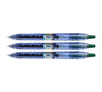 Pilot Lote de 3 bolígrafos de tinta de gel B2P, verde, ancho de trazado: 0,7 mm