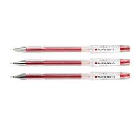 Pilot - Lote de 3 bolígrafos de tinta de gel G-TEC-C4, punta ultrafina, color rojo