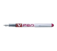 Pilot - Lote de 3 bolígrafos pluma borrable desechable V-pen PTE media rosa