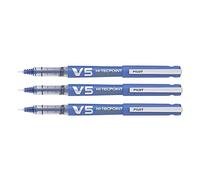 Pilot Bolígrafos V5 Begreen recargables tinta líquida azul punta fina – lote de 6
