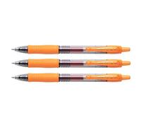 Pilot - Lote de 3 bolígrafos roller G-2 07, tinta de gel punta media naranja