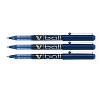 Pilot Pen Bolígrafo roller V-Ball 0,5 mm punta fina tinta líquida Azul