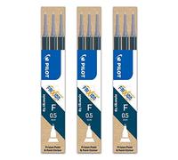 PILOT Lote de 3 recambios para Roller FRIXION Point BLS-FRP5 Punta fina azul negro
