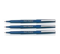 Pilot - Lote de 3 rotuladores de escritura fineliner (punta extrafina, 0,4 mm), color azul
