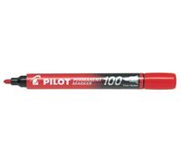Pilot - Lote de 3 rotuladores permanentes SCA 100 puntas ojivas finas/medianas, color rojo