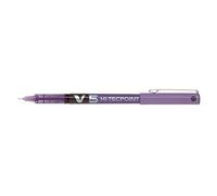 PILOT Lote de 5 bolígrafos roller Hi-Tecpoint V5, tinta líquida, punta fina, color morado