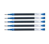 Pilot - Lote de 5 recambios para rodillos, tinta líquida V Ball 7 RT y Greenball con punta mediana, color azul