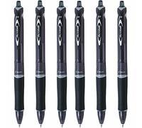 Pilot - Lote de 6 bolígrafos acroball-begreen punta mediana, color negro