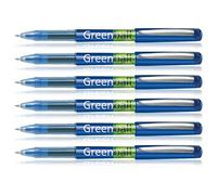Pilot - Lote de 12 bolígrafos de tinta líquida Greenball de 7 puntas, mediana, color azul
