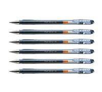Pilot - Lote de 6 bolígrafos (G1 - 07 punta media tinta Gel negra