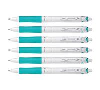 Pilot - Lote de 6 bolígrafos retráctil Grip Acroball Pure White 1.0 trazo 0,4 mm verde