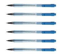 Pilot - Lote de 6 bolígrafos retráctiles BPS-Matic Punta fina, color azul