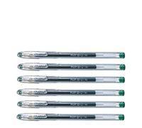 Pilot - Lote de 6 bolígrafos Roller Gel G1 05 (BL-G1-5T-G) punta fina verde