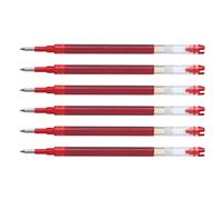 Pilot - Lote de 6 recambios para bolígrafo roller V-Ball RT punta 0,7 mm rojo