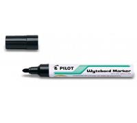 Pilot - Lote de 6 rotuladores de pizarra blanca cuerpo de aluminio con punta redonda de 1,8 mm, color negro