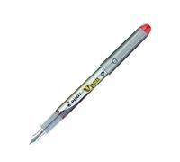 Pilot Pen Bolígrafos desechables V-Pen SILVER punta media rojo lote de 6