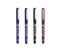 Pilot -Pack 4 VBall 05 - Bolígrafo Roller Tinta Liquida - Negro, Azul y Roja- Punto Fino - Pack de 4 und. en Colores esencial (2 Azul, 1 Negro y 1Rojo) o Pack de un solo color.
