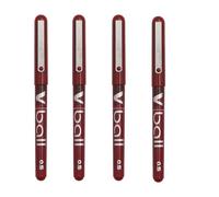 Pilot -Pack 4 VBall 05 - Bolígrafo Roller Tinta Liquida - Negro, Azul y Roja- Punto Fino - Pack de 4 und. en Colores esencial (2 Azul, 1 Negro y 1Rojo) o Pack de un solo color.
