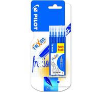 Pilot pack de 6 recambios para frixion ball y frixion clicker - punta de bola redonda 0.7mm - trazo 0.4mm - color azul