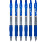 Pilot Pen 2605 G2 07 - Bolígrafo de tinta de gel (0,7 mm, punta de 0,39 mm, ancho de línea de 0,39 mm, rellenable, bl-g2-7, 6 unidades), color azul