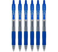 Pilot Pen Bolígrafo de tinta de gel 2605 G2 07 (0,7 mm, punta 0,39 mm, rellenable) Azul 6 unidades