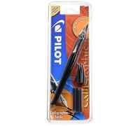 Pilot Plumix - Pluma estilográfica de trazo medio+Cartucho de tinta negro, 0.58mm
