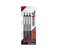 PILOT Precise V5 RT Bolígrafos retráctiles, punta extra fina, 2 unidades, tinta negra (26050), color negro 3-Pack