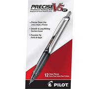Pilot Precise V5 RT Bolígrafos retráctiles, punta extra fina, 2 unidades, tinta negra (26050), color negro Dozen Box