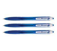 Pilot Rexgrip Bolígrafo Retráctil Tinta Base de Aceite Recargable Punta Bola 1mm Color Azul (Pack de 3 Uds.)