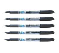 PILOT SCAN EF - Lote de 5 rotuladores permanentes de fibra extra fina, color negro