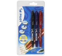 Pilot - Set 3 bolígrafos, color negro, azul y rojo, multicolor, medio