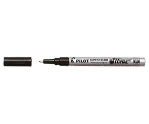 Pilot Super Colour - Rotulador, color plata Single Pen