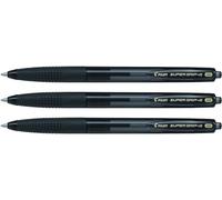 Pilot - Bolígrafos retráctiles Super GRIP G Punta media Negro - Lote de 5