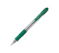 Pilot – Bolígrafo Super Grip – Punta 1,0 mm (Medio) – Retráctil – Tinta de aceite – Verde