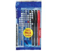 Pilot Supergrip G - Juego de 8 bolígrafos de punta media, color azul y negro