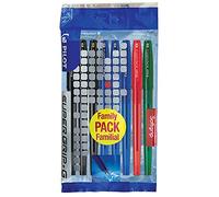 Pilot Supergrip G - Juego de 8 bolígrafos (punta media), color negro y azul y rojo