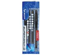 Pilot Supergrip G Set de 4 bolígrafos de punta media negro