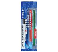 Pilot Supergrip G Set de 4ÂbolÃgrafos de punta media negro/azul/rojo/verde