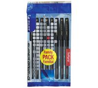 Pilot Supergrip G Set de 8 bolígrafos de punta media negro