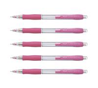 Pilot Supergrip H185 - Lote de 3 portaminas (0,5 mm, plástico, agarre, goma, rosa), color rosa