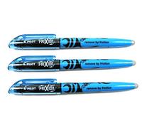 Pilot FriXion - Rotuladores fluorescentes (3 unidades, borrables), color azul