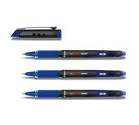 Pilot Pen Bolígrafo V-Ball 2233003N - agarre, punta acero inoxidable, 3 azules, 3 unidades