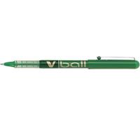 Pilot Pen Bolígrafos V Ball 7 – Punta de metal 0,7 mm, tinta líquida – Pack de 12 verde