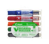 Pilot Pen – Rotuladores pizarra V-Board Master – Pack 5 colores – Borrado en seco, recargable