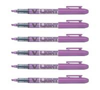 Pilot V-Light - Lote de 6 resaltadores, color morado